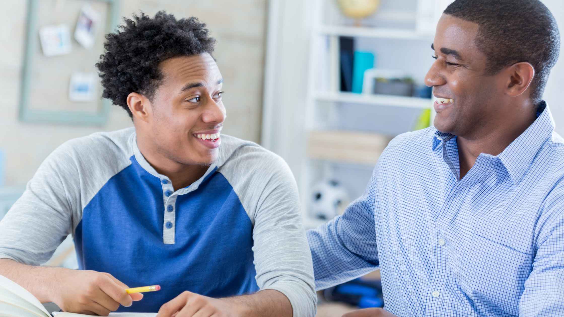 A mentoring conversation, one of many to come.